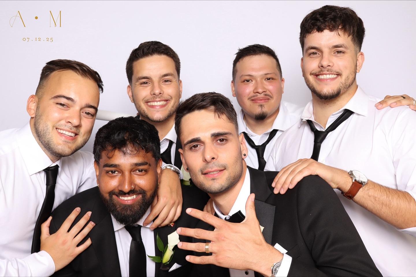You can’t get married without having your groomsmen by your side! 💍🎩 Celebrating Alexandria & Marco ✨

@a1photobooth.ca #a1photobooth @theterracebc #terracebanquethall #theterracebanquethall #photoboothwedding #weddingphotobooth #wedding #weddingseason #photoboothvaughan #photoboothtoronto #photoboothgta #photoboothrental #photoboothrentals #luxury #luxuryphotobooth #premium #premiumphotobooth
